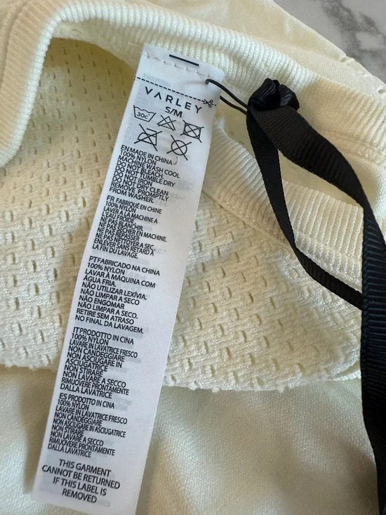 Varley Cream Lightweight, NWT Ribbed Monterey workout Tank sz S - Picture 7 of 7